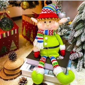 Boy Elf Plush Christmas Stuffed Character for Holiday Decoration/Gift